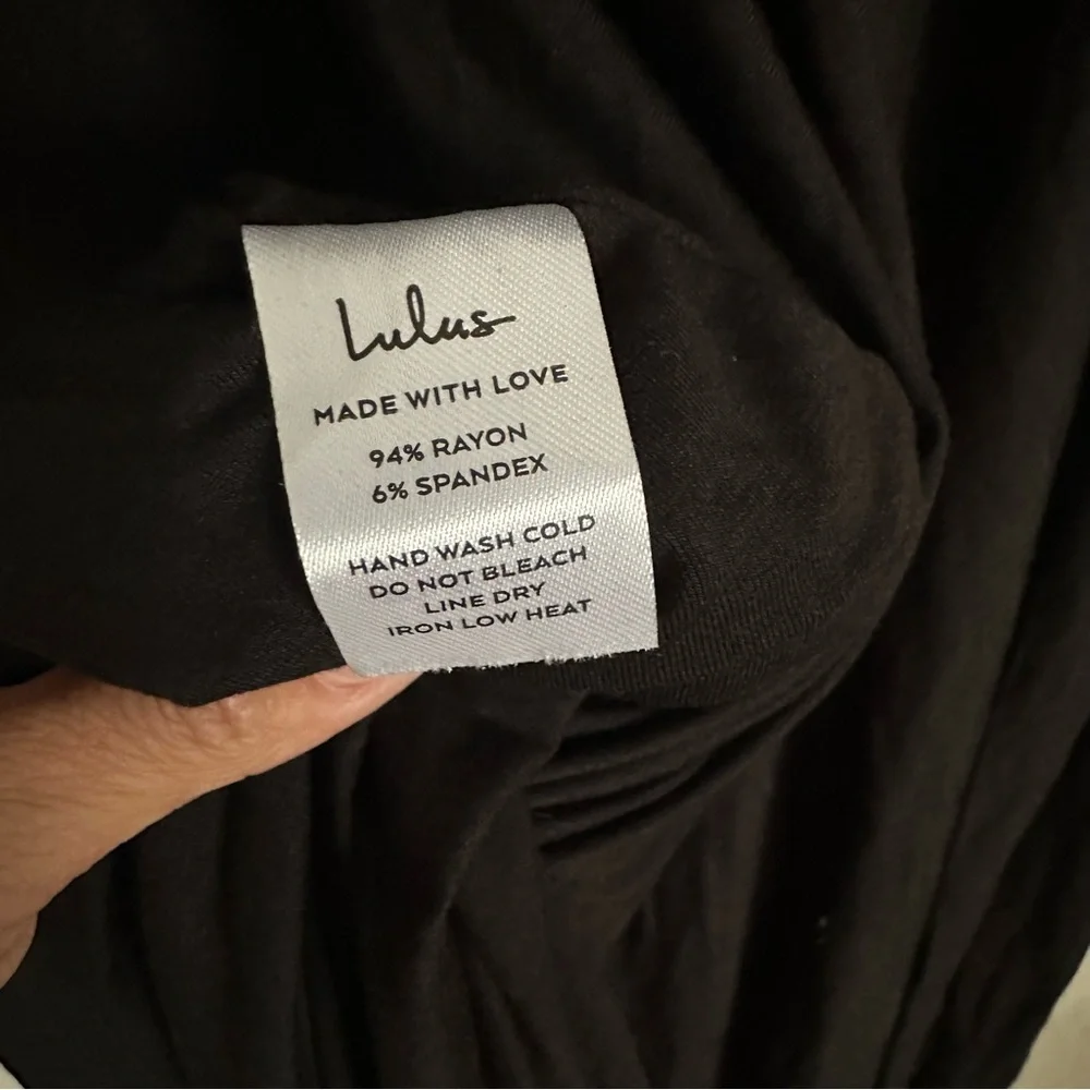 Lulus Tricks of the Trade Slate Black Maxi Dress Size Large NWT - Picture 11 of 16
